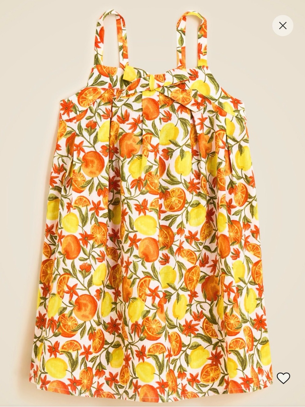 Girls' Citrus Print Sundress - Yellow & Orange size 6